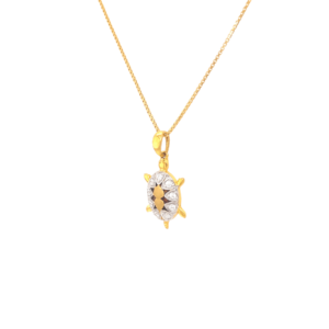 Turtle shaped gold pendant