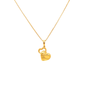 22k Gold Heart shaped Pendents