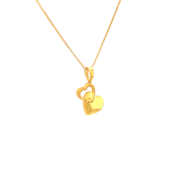 22k Gold Heart shaped Pendents