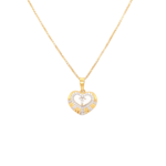 22k Gold Rodium Heart Pendant