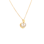 22k Gold Rodium Heart Pendant