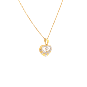 22k Gold Rodium Heart Pendant