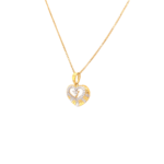 22k Gold Rodium Heart Pendant