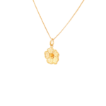 22K Gold Delicate Floral Pendant