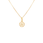 22k Gold Round Star Pendant