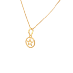 22k Gold Round Star Pendant