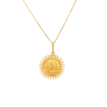 22K Surya Gold Pendant