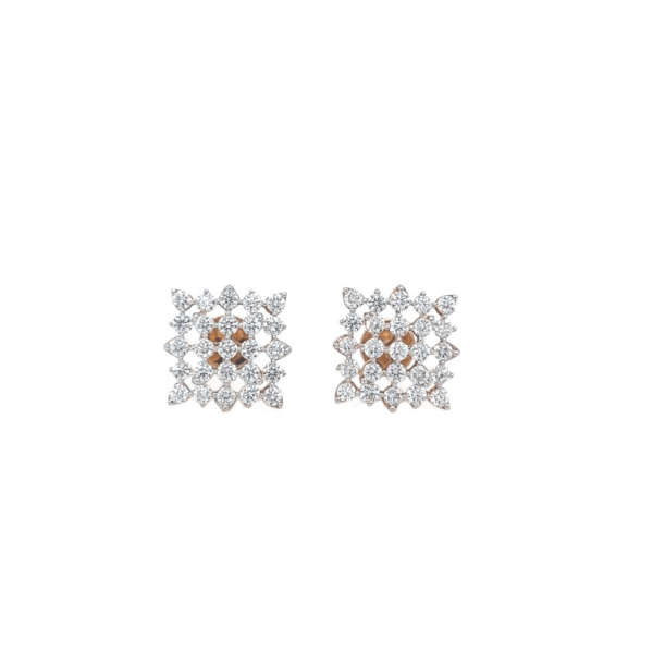 Sublime Traditional Diamond Hoop Earrings In White gold