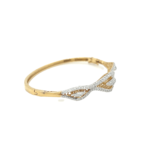 18KT Yellow Gold Stiff Diamond Bracelet