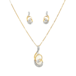 18KT Delicate diamond pendent set