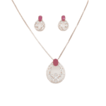 18KT Radiating diamond Pendant set