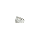 18KT White Gold Diamond Ring with Flower Design