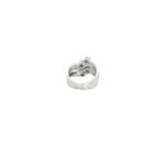 18KT White Gold Diamond Ring with Flower Design