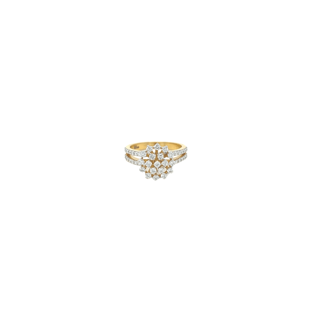 Buy Diamond Floral Design Ring / 14k Gold Diamond Flower Ring / Flower  Stacking Ring / Floral Statement Ring / Birthday Gift Online in India - Etsy