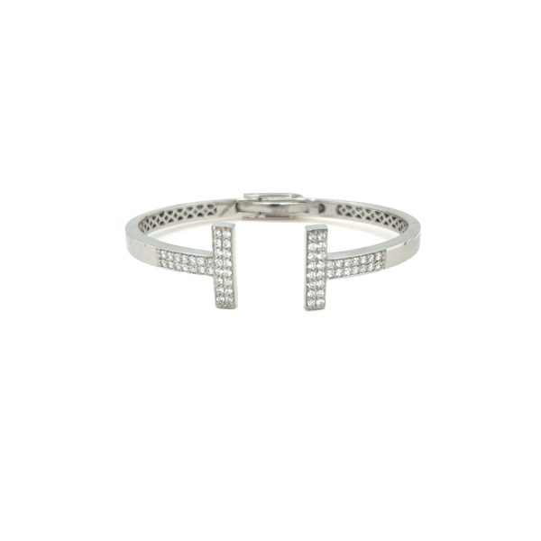 18KT White Gold Real Diamond Tennis Bracelet | Pachchigar Jewellers