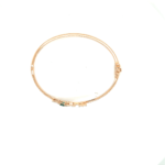 18KT Yellow Gold Center Green Stone Diamond Bracelet