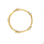 Elegant 18KT Diamond Bangle with Baguette Design