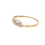 18KT Yellow Gold Diamond Bracelet with Drop-Shaped Diamonds