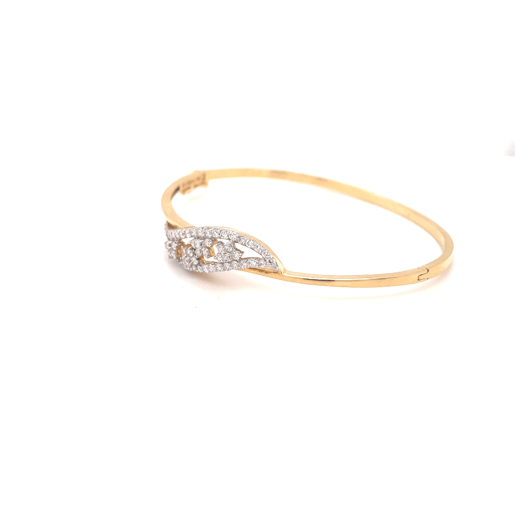 Pinstripe Strength Diamond Bangle Bracelet Half Way Diamonds And Mother of  Pearl Inlay | RiNoor | Wolf & Badger