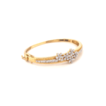 18KT Yellow Gold Flower Design Diamond Bracelet