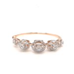 18KT Graduated Round Shape Diamond Bracelet