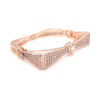 18KT Diamond Bracelet in Rose Gold - Elegant Square Design