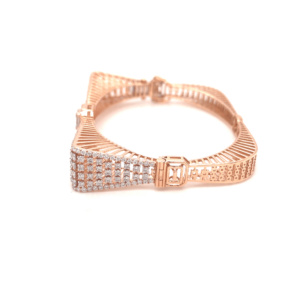Elaborately Ornamented 18 K Diamond Bracelet