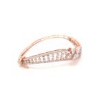 18KT Diamond Rose Gold Bracelet with One Side Brooch