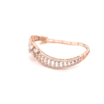 18KT Diamond Rose Gold Bracelet with One Side Brooch