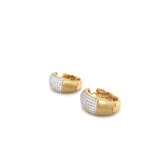 18KT Party Wear Lagos Caviar Signature Hoop Earring