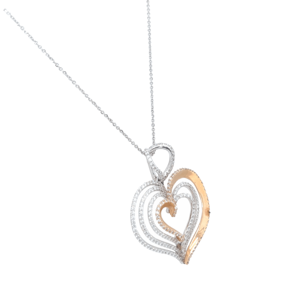 18KT Diamond Heart Pendant - Symbol of Love and Elegance