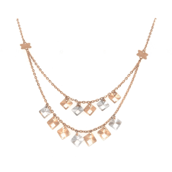 18K Rose Gold Two Layer Masterpiece Design Chain