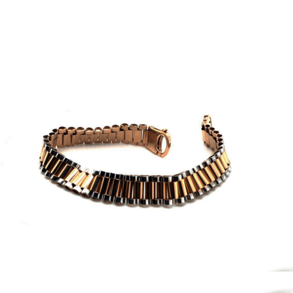 18KT Watch Belt Design Men's Bracelet