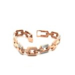 18K Italian Rose Gold Bracelet with Rhodium Matte Finish