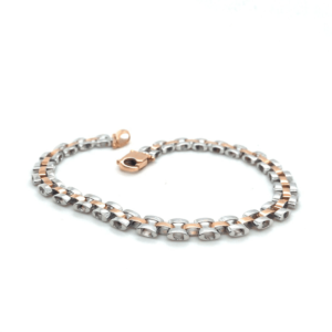 18K White Gold Casting Piece with Central Rose Gold Accent| Pachchigar Jewellers