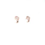 18KT Diamond Earring - Half Bali with Nakshatra Pattern