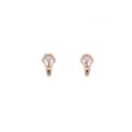 18KT Diamond Earring - Half Bali with Nakshatra Pattern