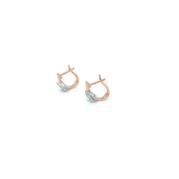 18KT Rose Gold Fancy Lightweight Diamond Earring