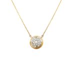 18k Round Shape Diamond pendent set