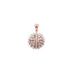 18KT Round Shape Diamond Pendent Set