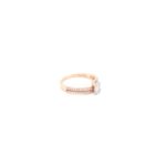 18KT Diamond Ring - Double Line Diamond with Baguette Look