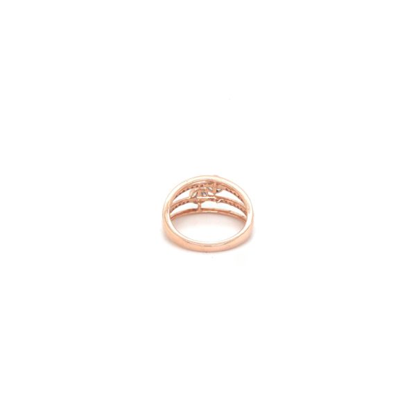 18KT Rose Gold Real Diamond Solitaire Look Ring
