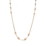 18K Fancy Rose Gold Lightweight Chain with Long Oval Bead| Pachchigar Jewellers