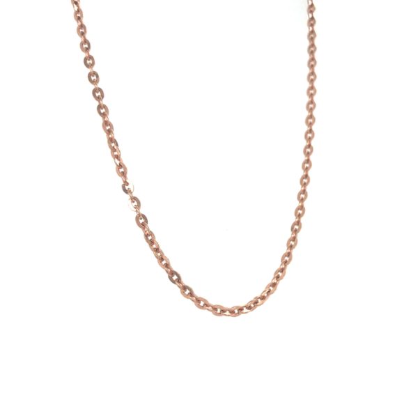 18K Delicate Plain Chain with Rose Gold Finishing| Pachchigar Jewellers
