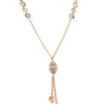 18KT Rose Gold Dual Tone Dokiya Style Pendant Chain