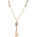 18KT Rose Gold Dual Tone Dokiya Style Pendant Chain