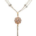 18KT Rose Gold Bunch Chain with filigree Pendant Design