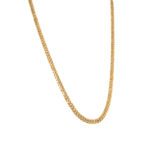 22KT Yellow Gold Unisex Plain Chain for Daily Wear