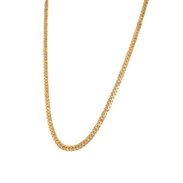 22KT Yellow Gold Unisex Plain Chain for Daily Wear