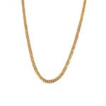 22KT Yellow Gold Unisex Plain Chain for Daily Wear